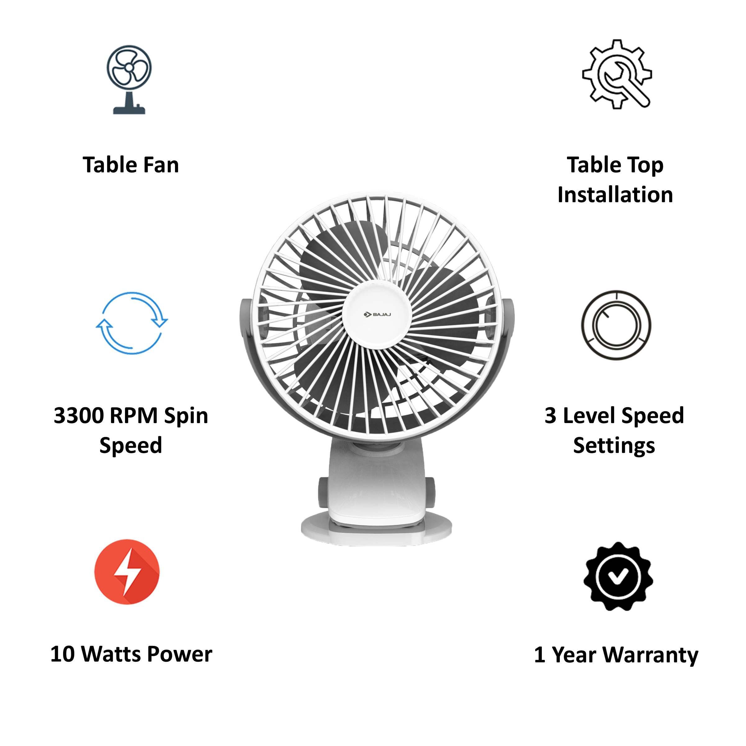 Bajaj mini table on sale fan price